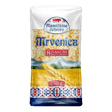 COOP Mrvenica 8 vaječné pšeničné cestoviny 250g MD