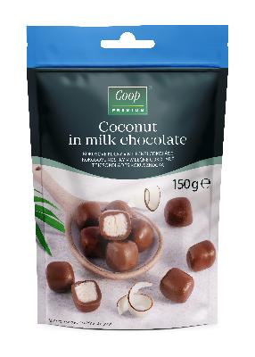 COOP Kocky kokosové v mlieč.čokoláde 150g Premium