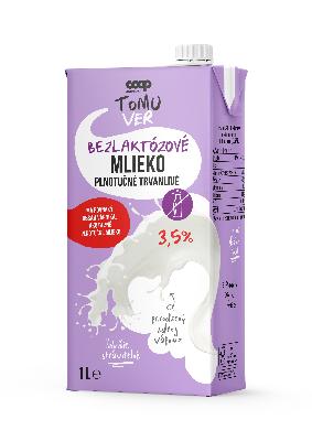 COOP Bezlaktózové mlieko plnot.trvanlivé 3,5%1L TV