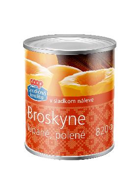 COOP Broskyne lúpané, polené 820g TK