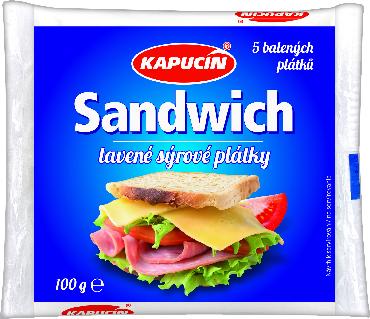 Syr plátkový Kapucín sandwich 100g