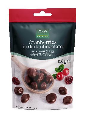 COOP Brusnice v horkej čokoláde 150g Premium