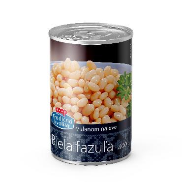 COOP Fazuľa biela v mierne slanom náleve 400g TK
