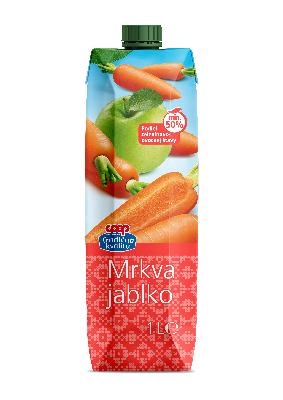COOP Nápoj Mrkva-jablko 1L TK
