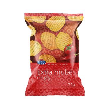COOP Chipsy Extra hrubé paradajka-paprika 75g TK