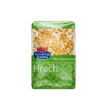 COOP Hrach žltý lúpaný polený 400g TK