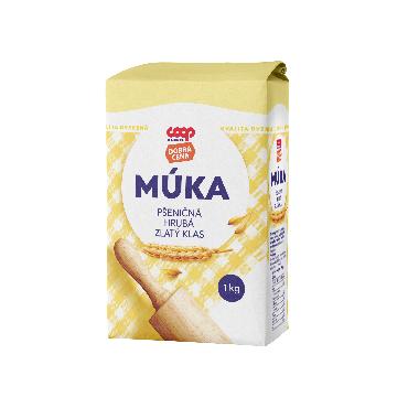 COOP Múka pšeničná hrubá Zlatý klas 1kg DC