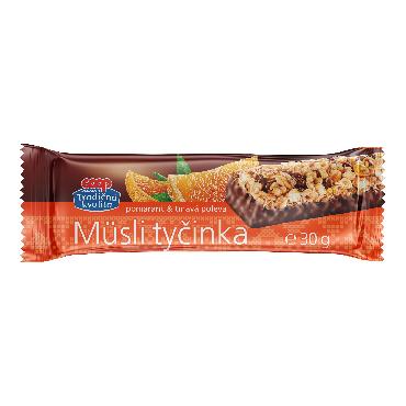 COOP Tyčinka müsli pomaranč a tmavá poleva 30g TK