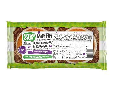 Muffin bezgluténový s náplňou čučoriedkovou 2x60g