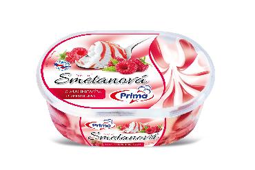 Zmrzlina Prima smotanová s malinovým top. 900ml
