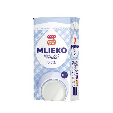 COOP Mlieko nízkotučné UHT 0,5% 1L DC