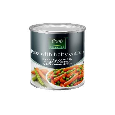COOP Hrášok s baby mrkvou 425ml Premium