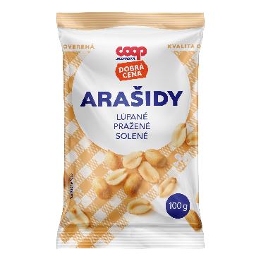 COOP Arašidy lúpané pražené solené  100g DC