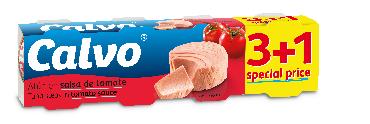 Tuniak Calvo v rajčinovej omáčke 4x80g (3+1)