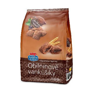 COOP Vankúšiky obilninové s čoko náplňou 200g TK