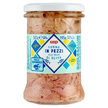 COOP tuniak kúsky v olivovom oleji 300g Italy