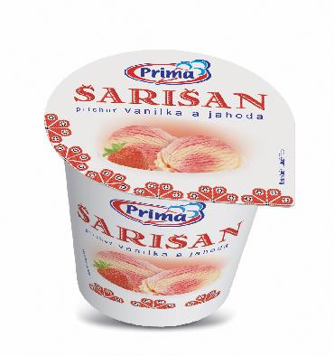 Zmrzlina Šarišan vanilka a jahoda 350ml