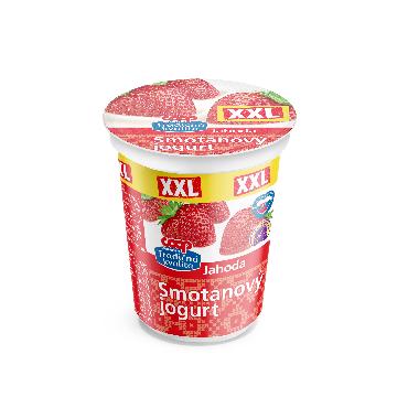 COOP Jogurt smotanový XXL jahoda 200g TK